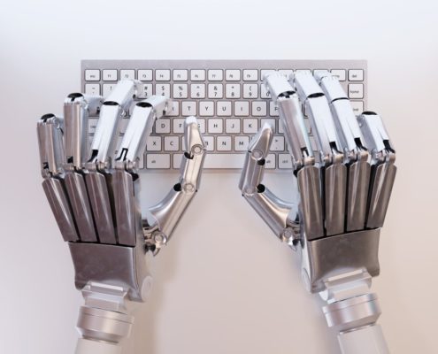 Robotic hands on keyboard 495x400 - Digital
