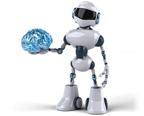 robot holding brain scaled - Digital