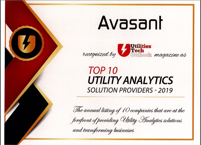 Avasant Recognized by Utilities Tech Outlook - Avasant Recognized Among Top 10 Utility Analytics Solution Providers 2019