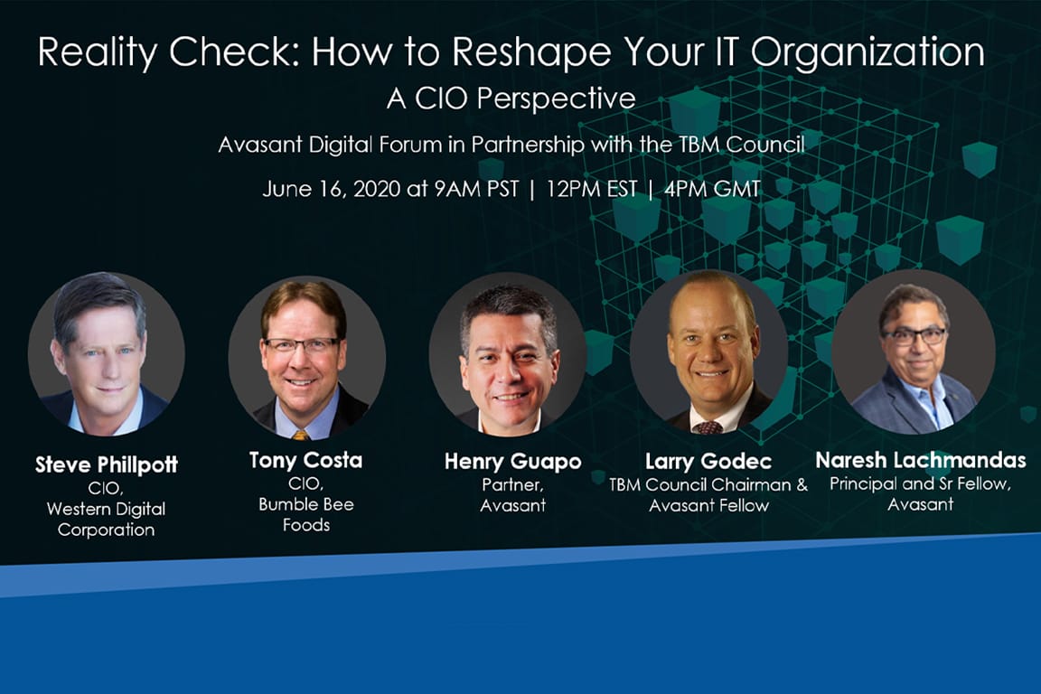 06 16event - Reality Check: How to Reshape your IT Organization-A CIO Perspective