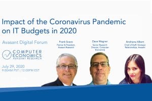 July29 webinar image 300x200 - Computer Economics: Impact of the Coronavirus Pandemic on IT Budgets in 2020