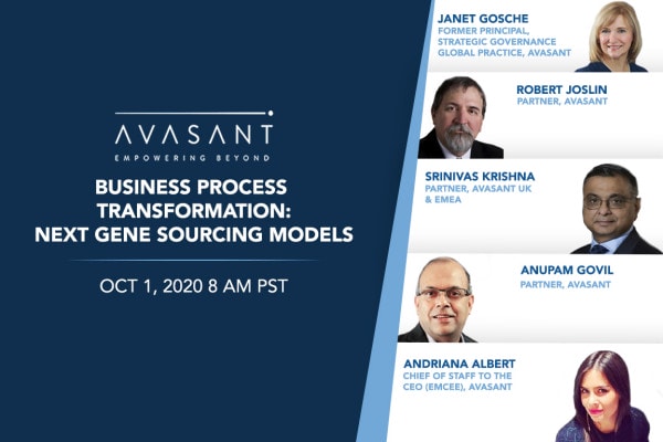 avasant bpt product - Business Process Transformation: Next Gen Sourcing and Digital Business Models