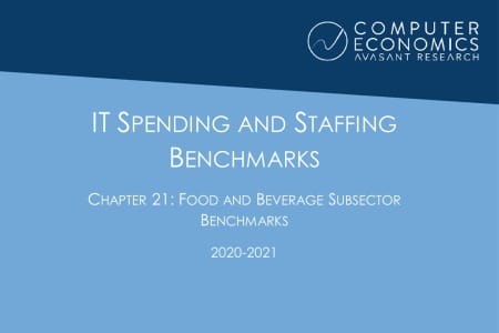 ISs2020 21Chapter21 450x300 - IT Spending and Staffing Benchmarks 2020-2021: Chapter 21: Food and Beverage Subsector Benchmarks