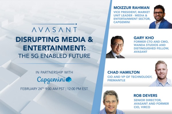 disrupting media product image - Avasant Digital Forum: Disrupting Media & Entertainment: The 5g Enabled Future