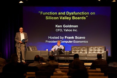 Ken Goldman, Yahoo CFO, with Frank Scavo, Computer Economics