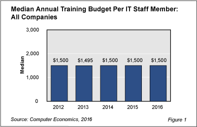 Training Fig 1 - IT Training Budgets Stabilize at New, Lower Level