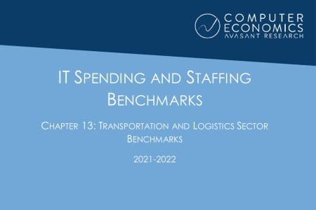 ISSCh13 450x300 - IT Spending and Staffing Benchmarks 2021/2022: Chapter 13: Transportation and Logistics Sector Benchmarks