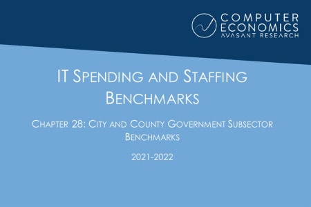 ISSCh28 - IT Spending and Staffing Benchmarks 2021/2022: Chapter 28: City and County Government Subsector Benchmarks