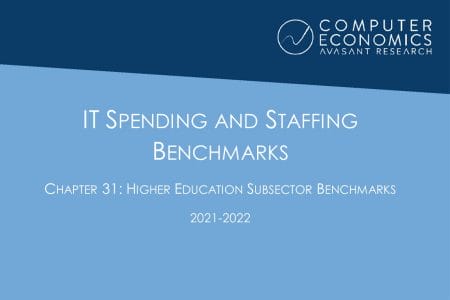 ISSCh31 - IT Spending and Staffing Benchmarks 2021/2022: Chapter 31: Higher Education Subsector Benchmarks
