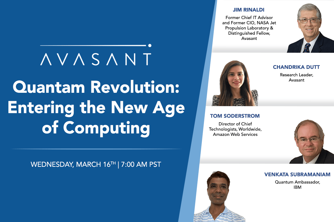 Product Page Quantum - Avasant Digital Forum: Quantum Revolution: Entering the New Age of Computing