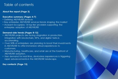 TOC AR VR XR Services 2023 Market Insights - AR/VR/XR Services 2023 Market Insights™
