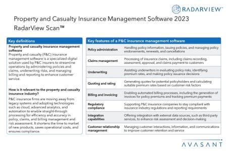 Additional Image1 Property and Casualty Insurance Management Software 2023 - Property and Casualty Insurance Management Software 2023 RadarView Scan™