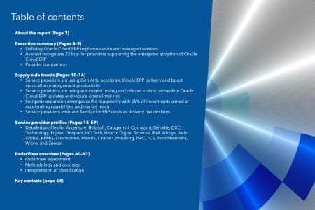 TOC 1 450x300 - Oracle Cloud ERP Services 2024–2025 RadarView™