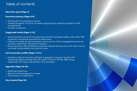 TOC 450x300 - SAP SuccessFactors Services 2025 RadarView™